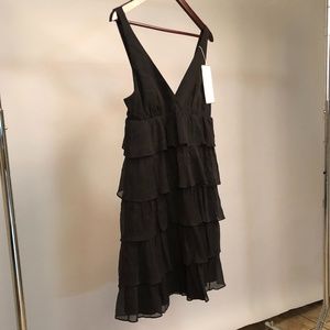 J Crew "Zadie dress", silk chiffon, black 10P NWT